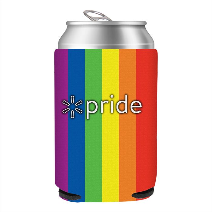 DC1000BEZ4CP-RBOW Rainbow Can Cooler With Full Color Custom Imprint